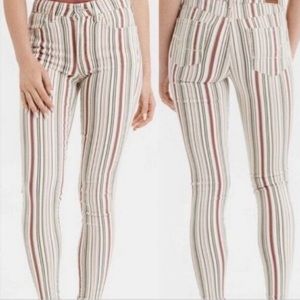 American Eagle Outfitters Next Level Stretch Striped Skinny Jeans